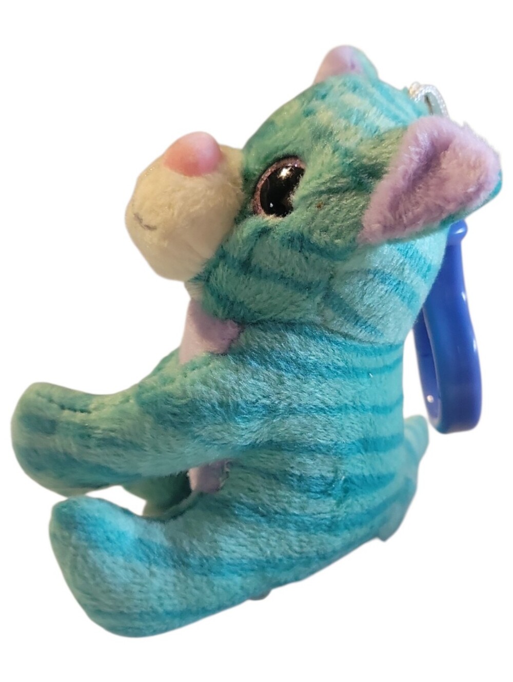 Winkeez Cat Plush Caitlin Backpack Clip 4โ MVP 2021 Blue Sparkle Eye Beanie - Picture 2 of 8